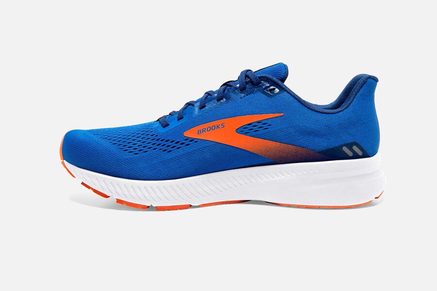 Brooks Launch 8 Road Running Shoes Mens - Blue/Orange - YRNUZ-3965